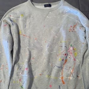 COPY - Womens paint splattered polo sweatshirt